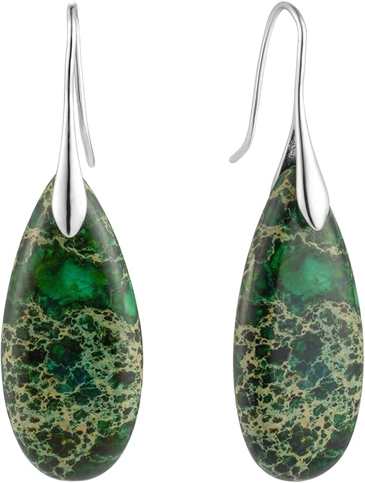 SELOVO Stone Fishhook Dangle Drop Earrings Statement Earrings for Women Stone