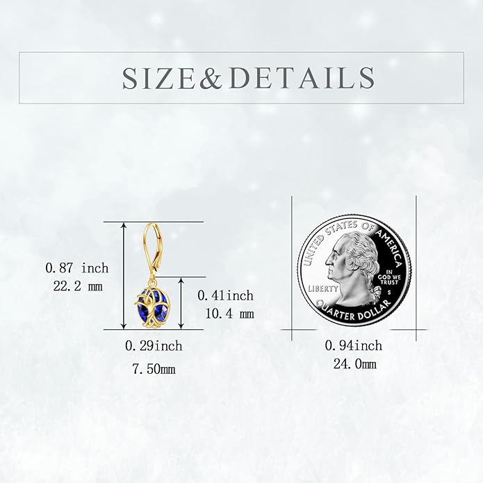 DOVRAN 10K 14K Solid Gold Leverback Earrings for Women Real Yellow Gold Filigree Dangle Earrings Trendy Jewelry Birthday Christmas Gifts for Wife Mom