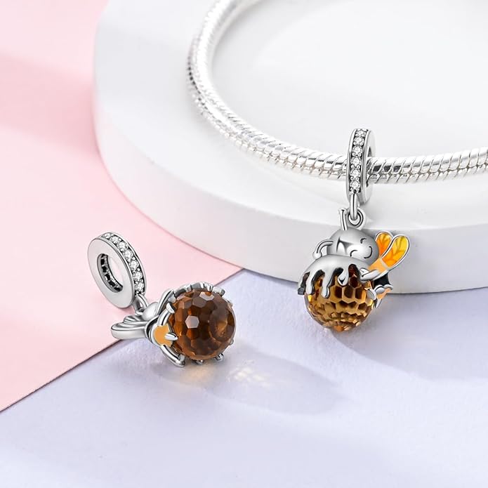 NARMO S925 Sterling Silver Charms Hamsa Charm for Pandora Bracelets Cross Charms for Bracelets Perfume High Heels Dangle Charms Silver Charms for Women