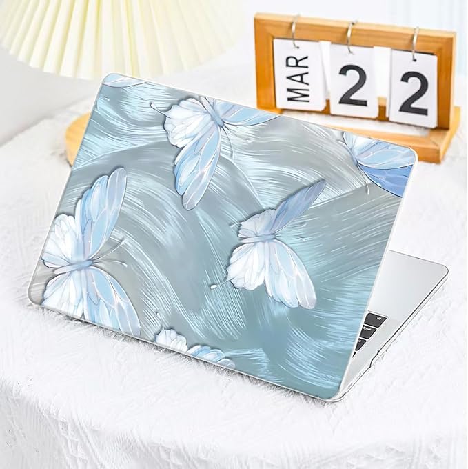 for MacBook Pro Case 13 inch 2022 2021 2020-2016 A2338 M2/M1 A2251 A2289 A2159 A1989 A1706 with Touch ID, Plastic Hard Shell Keyboard Cover Screen Film Webcam Cover, Tin Foil Butterfly