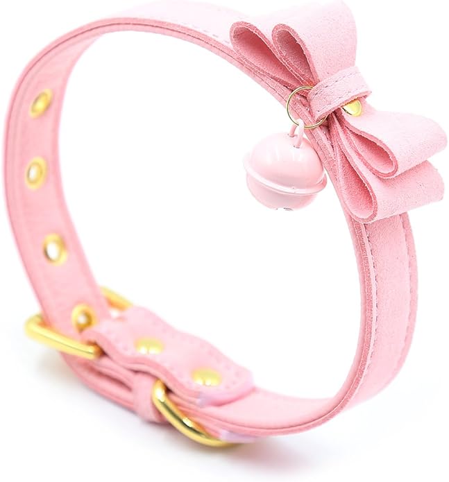Bell Choker Collar Necklace Lolita Bow Collar Cat Kitty Velvet Necklace