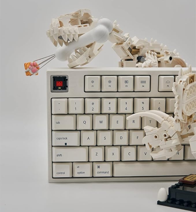 FKZ Keycap Puller,Custom Mechanical Keyboard Keycap Removal Tool for Cherry MX, Outemu, Kailh Switches - QWERTY USB-C Keyboard DIY Accessory (Bone)