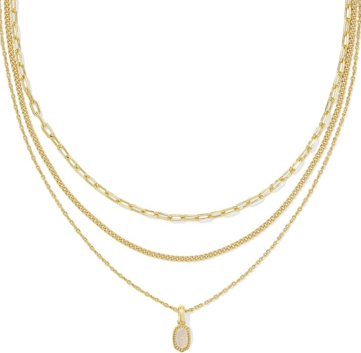 Kendra Scott Mini Elisa Triple Strand Necklace, Fashion Jewelry for Women