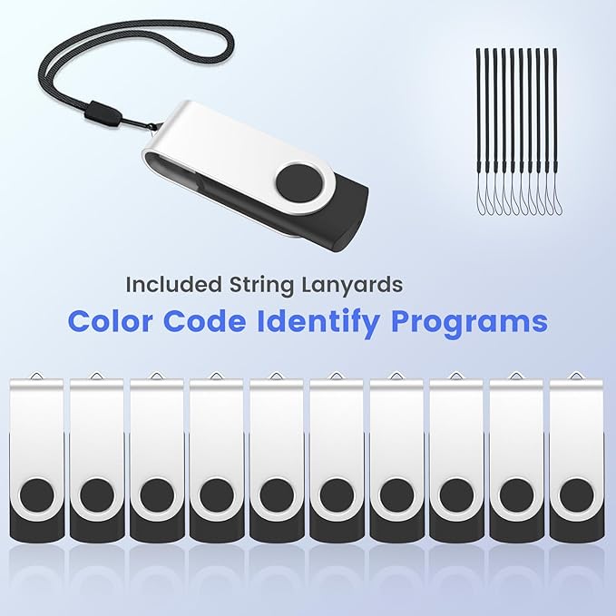 ABLAZE 4GB USB Flash Drive 50 Pack, USB 2.0 Thumb Drives Bulk Memory Sticks Pendrives 50PCS (Black)
