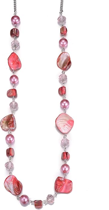 PEARL&CLUB Long Beaded Necklaces For Women - Sweater Chain Fashion Jewelry Necklace Gifts For Women