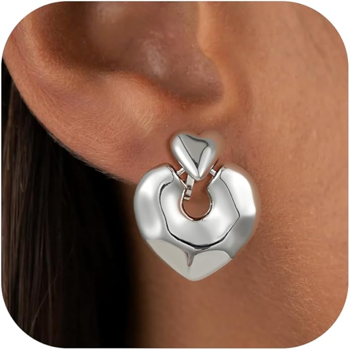 Clip on Earrings for Women Hypoallergenic Statement Retro Clip Earrings 14K Gold/Silver Plated Hoop Dangle Earrings 5A Cubic Zirconia Round Multiple Styles for Women Fashion Trendy Jewelry Gifts
