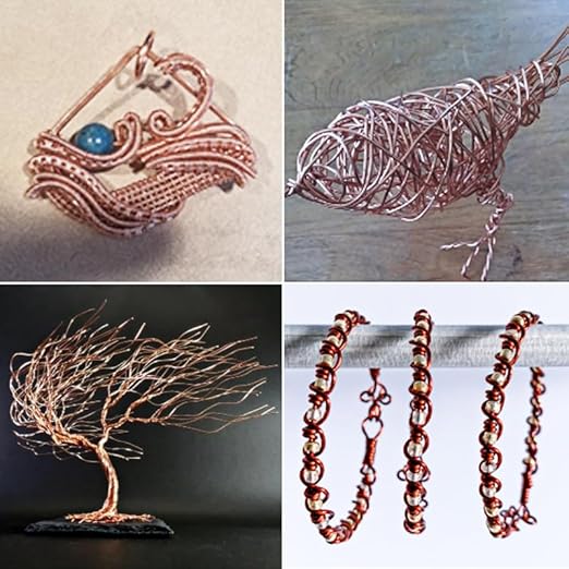 26 Gauge/0.4mm 426 Feet 5 oz 99.9% Dead Soft Copper Wire for Electroculture Gardening, Jewelry Making, Beading, Science Projects, DIY Artwork, Pure Bare Copper Wire