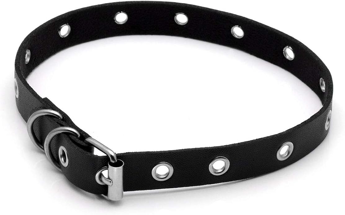 Eigso Vintage Punk Goth Studded Rivet Pu Leather Collar Choker Necklace with Spikes Adjustable
