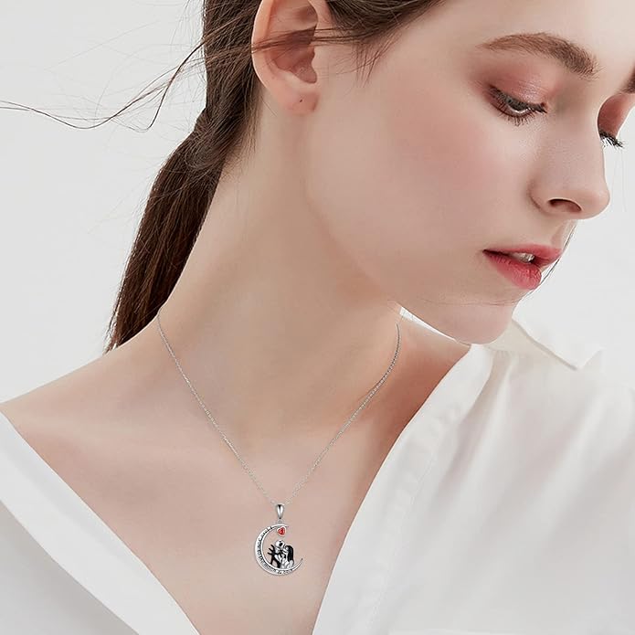 LILALO Nightmare Necklace Sterling Silver Abalone Shell Crystal Jack and Sally Necklace Jack Skellington Skull Jewelry Skull Necklaces for Women