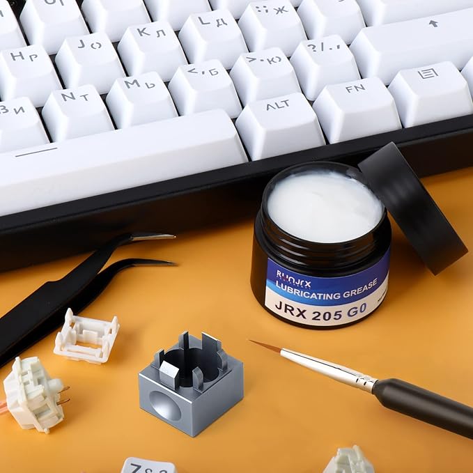 YIMAGUJRX RUNJRX Keyboard Switch Lube Kit JRX 205G0 0.53oz/15g, Switch Opener for Cherry MX TTC Holy Pandas Switch,Lube Tools for Mechanical Keyboard Switch