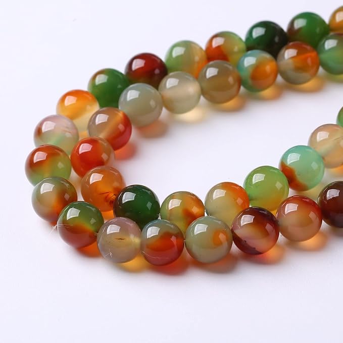 180PCS 4mm Natural Peacock Agates Beads for Jewelry Making Semi Precious Loose Gemstones Beads DIY Bracelet Necklace 2 Strand 32"
