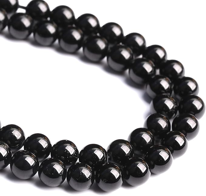 10MM 36PCS Natural Black Tourmaline Gemstone A Grade Beads for Jewelry Making DIY Bracelet Crystal 1 Strand