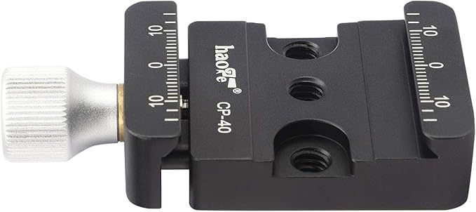 Haoge CP-40 DSLR and Mirrorless Quick Release Clamp for Arca-Type Standard Conversion Heighten Riser Compatible with DJI Ronin S/SC ZHIYUN Crane Series Weebill S Gimbal Manfrotto Tripod Ball Head