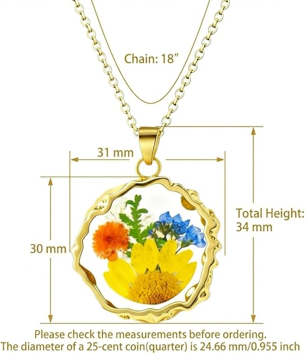 Birth Flower Necklace,1-12 Birth Month Flower Handmade Pendant Necklaces for Women Personalized Custom Floral Jewelry,Boho jewelry,Birthday Gift for Women Girls Best Friend