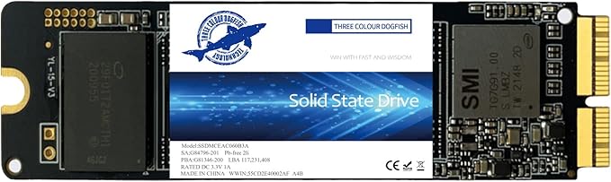 Dogfish SSD Pro da 2 TB per MacBook Upgrade NVMe PCIe Gen3x4 M.2, Unit?interna a stato solido per MacBook Air A1466 (2013-2017)/MacBook Pro A1398 (Retina, 2013-2015)/iMac A1419 (2013-2019)