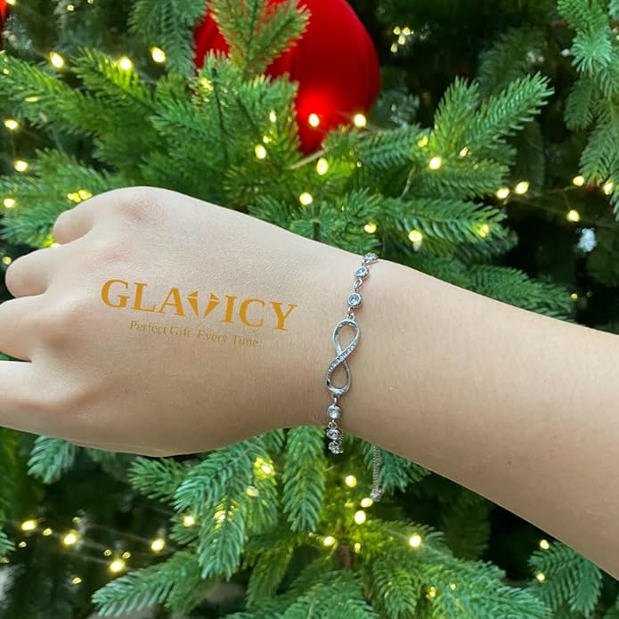 Daughter Infinity Heart Bracelet, Daughter Jewelry Gift From Mom or Dad with Message Card and Box Meaning