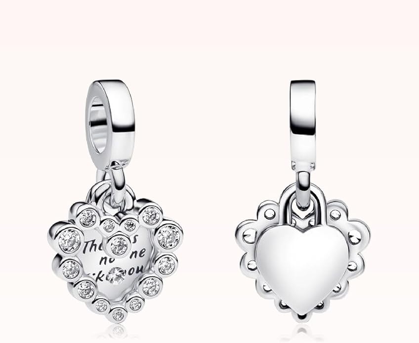 Family Mom Heart Charms 925 Sterling Silver Bead for Bracelets and Necklaces For Women Jewelry Present