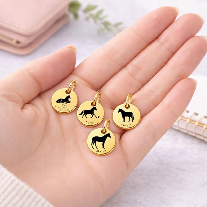 SM Design Mama Animal Charm Set – Set of 4 Stainless Steel Charms – Motherhood & Family Keepsake Jewelry Charmss