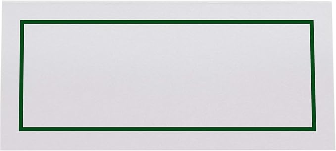 Single Line Border Place Cards, Hunter Green (Choose Color), Set of 60, Pre-cut and Scored - Wedding, Party, Dinner, and Special Events - Made in the USA