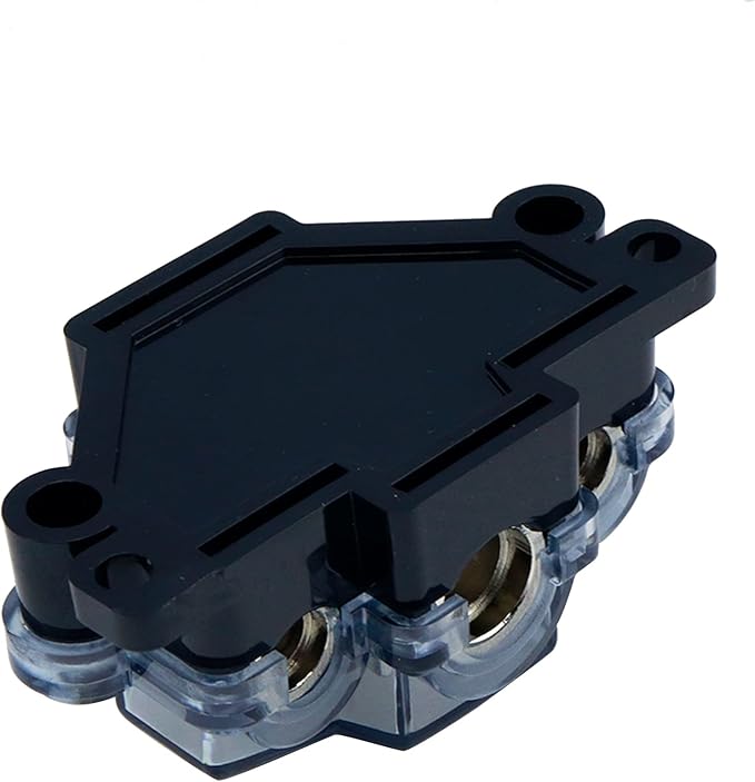 1pc Distribution Block 1 in 3 Ways Out Power Distribution Block Car Audio 1x4 Gauge Input 3x8 Gauge Output Ground Distribution Block for Automotive