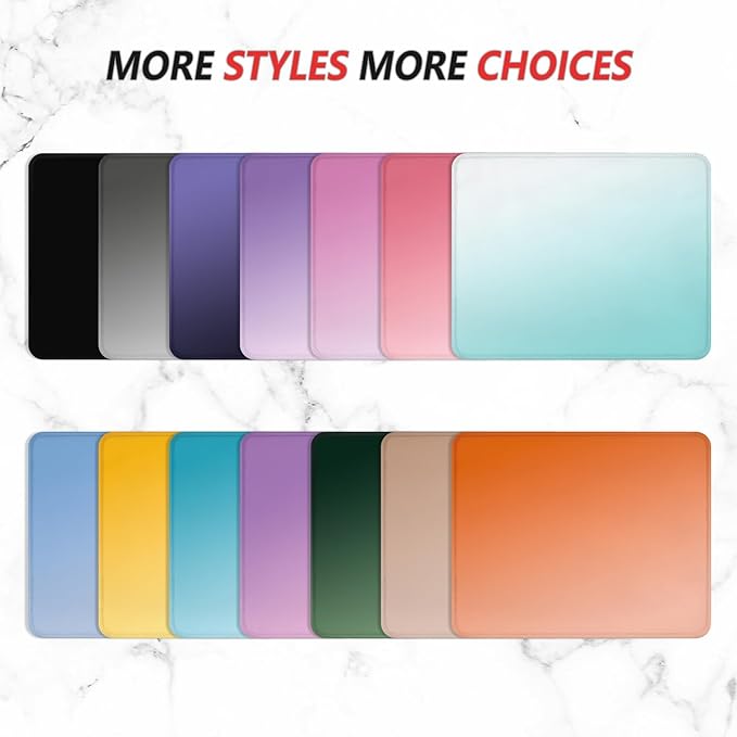 ITNRSIIET Mouse Pad Non-Slip Rubber Base Smooth Surface Stitched Edges Waterproof Durable Compatible with All Mice for Office & Gaming, Desk Accessory, 10.2x8.3x0.12 inch, Violet Gradient