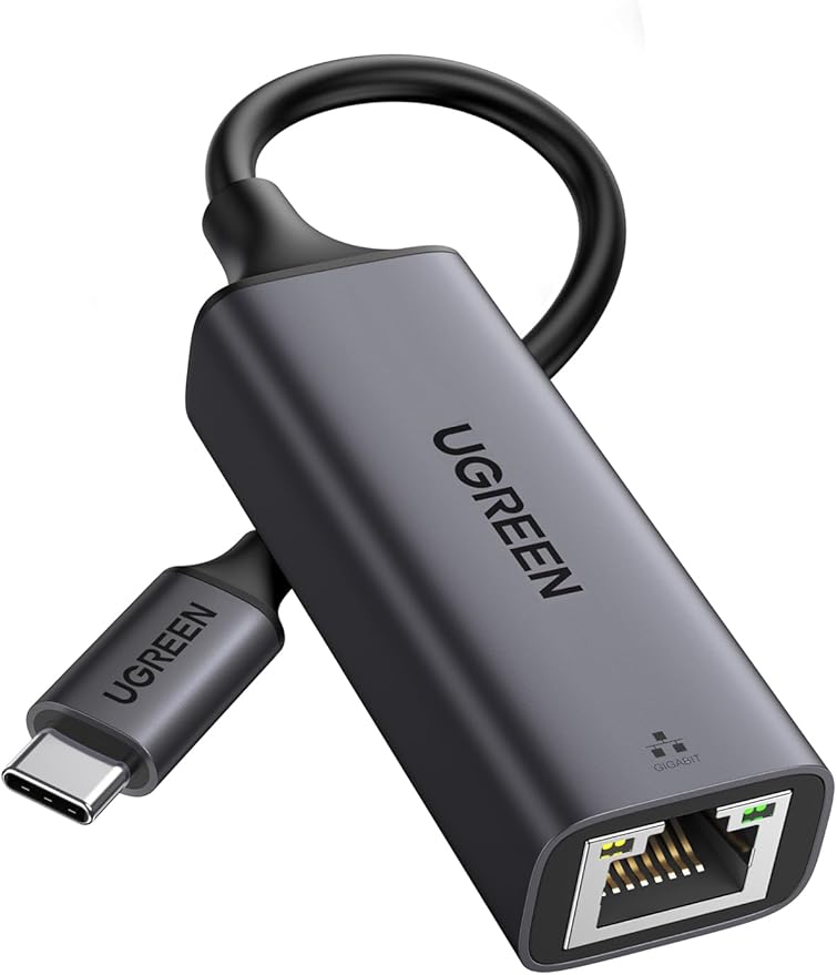 UGREEN USB C to Ethernet Adapter, 1000Mbps, RJ45, Driver-Free, Compatible with Windows, MacOS, iPadOS, ChromeOS, Android, Laptop, Tablet, Smartphone