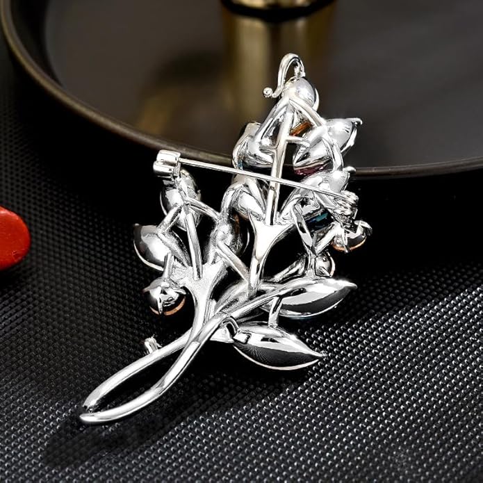 Leaf Brooches Rhinestone Freshwater Pearls Ginkgo Leaves Brooch Pin 18k Gold Plated Leaves Lapel Pins Jewelry Valentine's Day Birthday Gifts for Women Girls