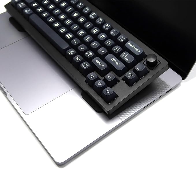 Kado Lift Riser Acrylic for External Keyboard, Frosted Surface Black, Office Gaming Laptop Keyboard Cover Mechanical 40%/60%/65%/70% Stand Holder Made for MacBook Air/Pro 13"/14"/15"/16"