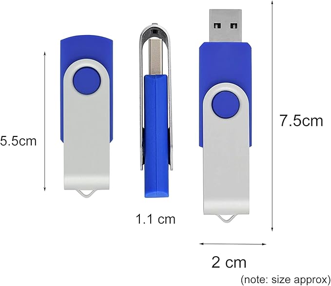 USB for Windows 10 Install Recover Repair Restore Boot USB Flash Drive, 32&64 Bit Systems Home&Professional, Antivirus Protection&Drivers Software, Fix PC, Laptop and Desktop, 16 GB USB - Blue