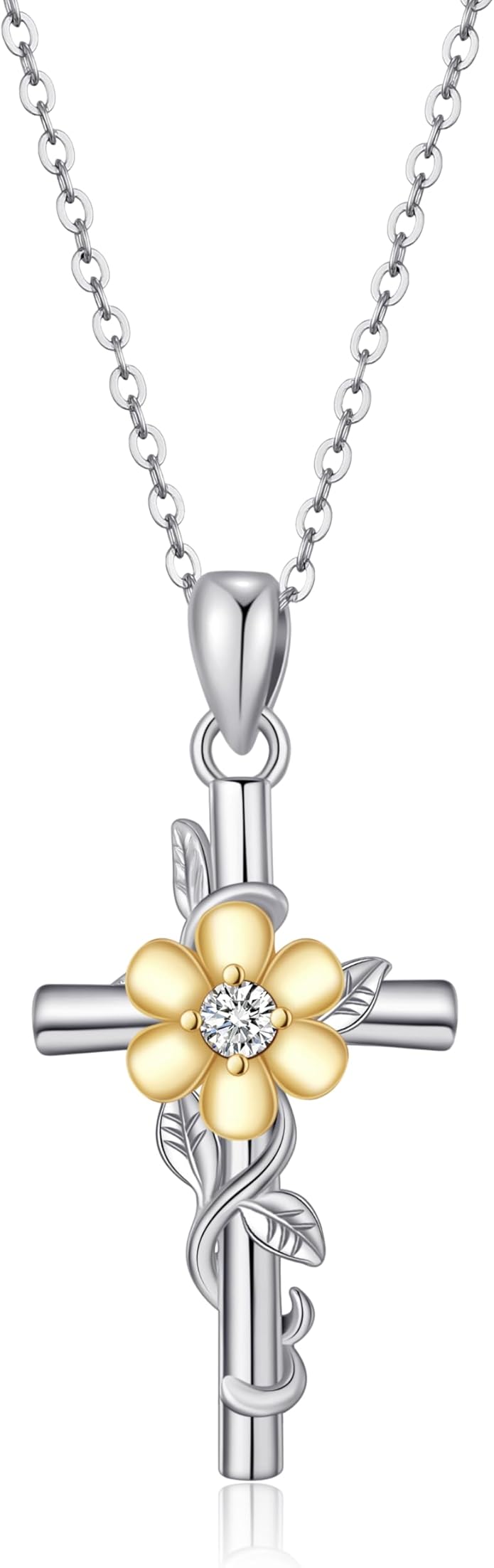 Flower Necklace Tulip/Sunflower/Daisy/Bee Pendant Necklaces Jewelry for Women Mom Gifts
