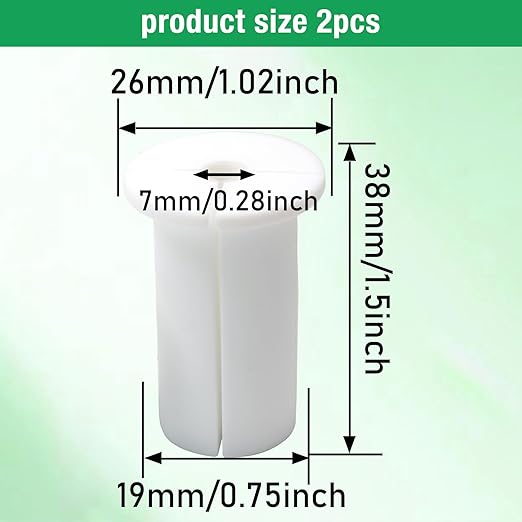 2pc Starlink Cable Grommet 3/4" Silicone Waterproof Wall Hole Pass Through Split Cable Bushings for TV Wire Ethernet Cord, Starlink Cable Routing Kit Accessories, 38mm/1.5" Ht, White