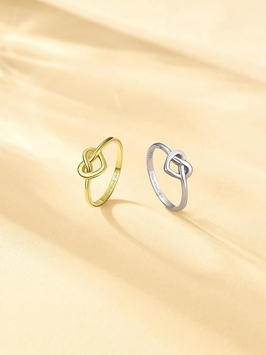Bestyle 925 Sterling Silver Ring for Women, Minimalist Claddagh Ring Celtic Knot Ring for Women, Irish Promise Wedding Band, Gold/Rose Gold Vermeil Women Band Ring, Stackable, Gift for Her