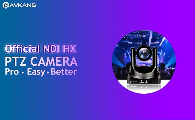AVKANS 30X NDI PTZ Camera Kits - 2pcs 30X NDI Camera with 1pcs IP Joystick Controller Package for Church Live Streaming Video Production（2X AV-CM30-NDI and 1x AV-Joy-IP）