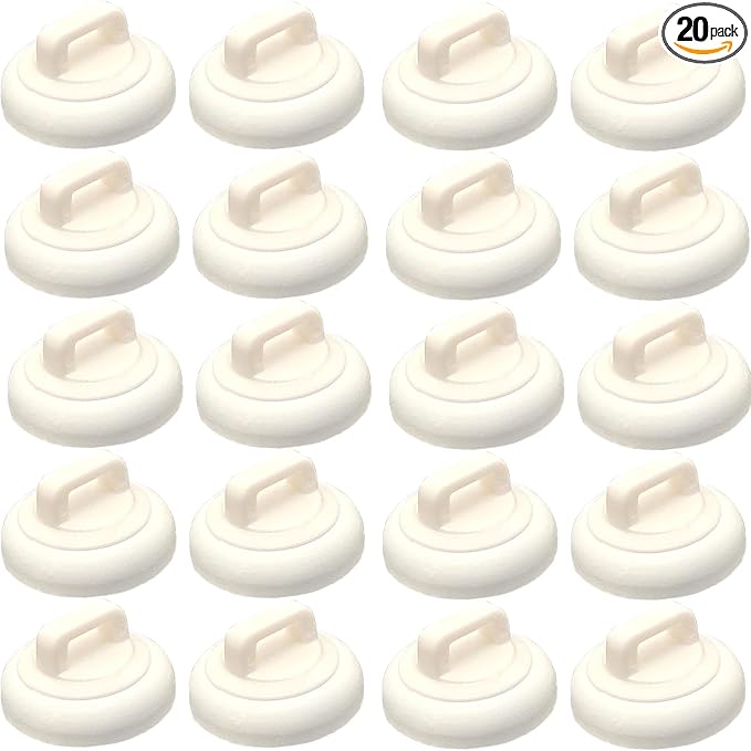 Magnetic Cable Zip Tie Mounts Clips Multipurpose Zip Ties Mount Base Holder Wire Cable Holder Mount Wire Clips Management for Home Office Marine Electrical Wiring (White, 20 Piece)