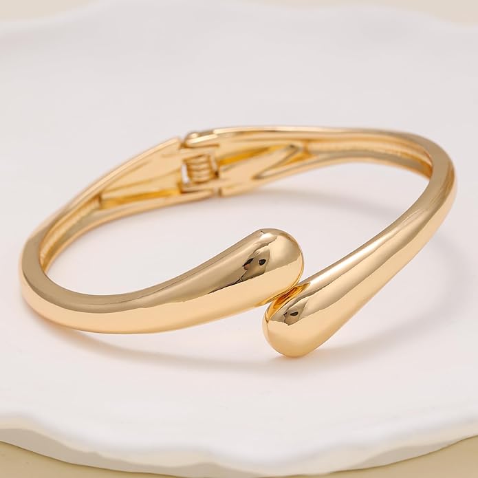 14K Gold Plated Chunky Cuff Bracelet for Women Non Tarnish Stainles Bracelet for women fashion jewelry