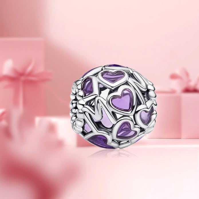 Family Mom Heart Charms 925 Sterling Silver Bead for Bracelets and Necklaces For Women Jewelry Present