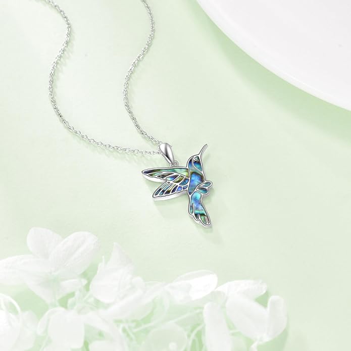 YFN 925 Sterling Silver Hummingbird/Cardinal/Cat Necklace for Women Animal Pendant with Adjustable 18"+2" Chain Jewelry Gift for Christmas, Valentine's Day, Mother's Day, Birthday-Gift Box Included