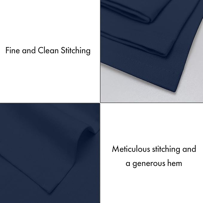 Ruvanti Premium Cloth Napkins Set of 12, 18x18 Inches, 100% Cotton, Washable, Soft & Absorbent, Perfect for Wedding, Christmas, ‎Thanksgiving Dinners - Pageant Blue