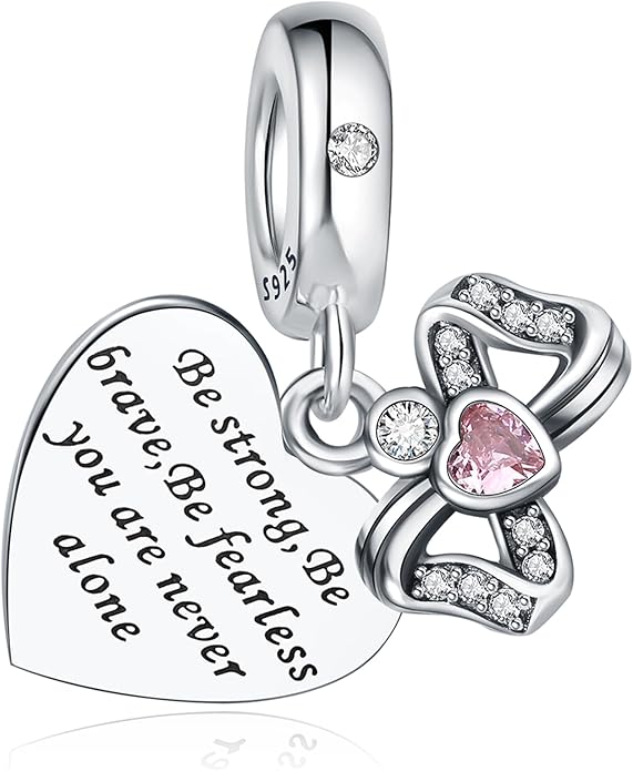 925 Sterling Silver Charms Fit Pandora Charms Bracelet God Has You In His Arms I Have You In My Heart Fit Wife Daughter Mother's Day Christmas Birthday Gift
