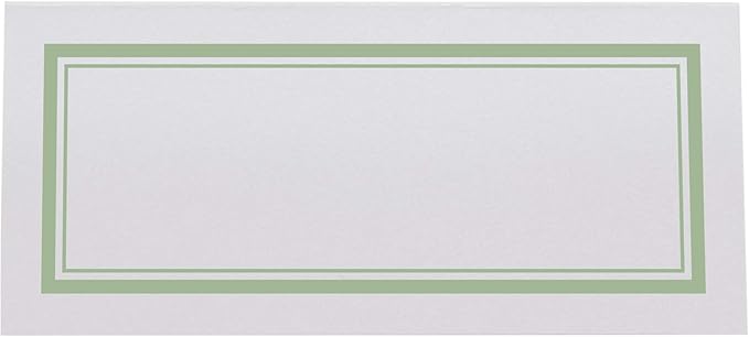 Double Line Border Printable Place Cards, Sage (Choose Color), Set of 150 (25 Sheets), Laser & Inkjet Printers - Wedding, Party, Dinner, and Special Events - Made in the USA