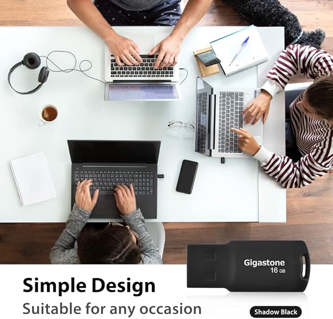 GIGASTONE V70 16GB 5-Pack USB 2.0 Flash Drive Thumb Drive Memory Stick Pen Drive Capless Design Pen Drive