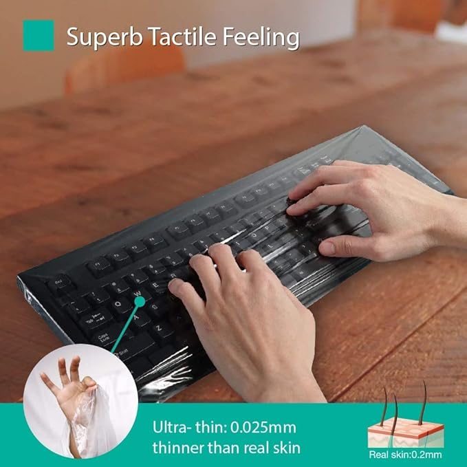Universal Keyboard Cap [20-Pack] – Universal Fit Desktop Keyboard Cover with Numeric Keypad – Ideal for Hospital & Dental Use – Bulk Value Set – by Green Onions Supply