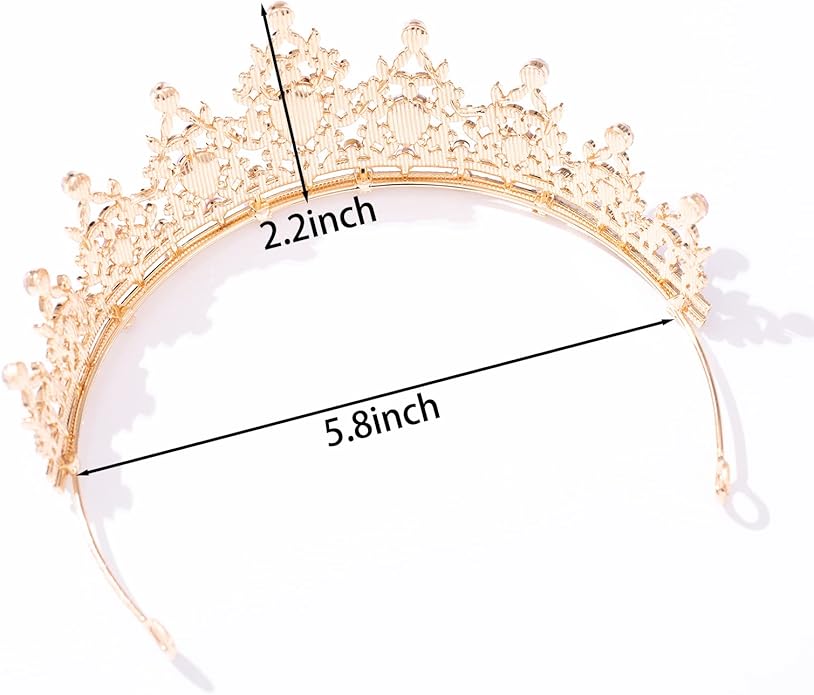 FORSEVEN Crystal Tiaras for Women, Wedding Tiaras and Crowns for Women Tiaras for Birthday Party Princess Crown Hair Accessories Bride Rhinestone Halloween Decorations Headband