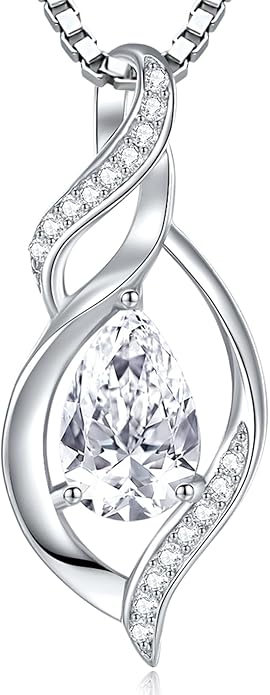 Gorgeous Moissanite Necklaces for Women - Valentine's Day Gifts for Wife Girlfriend, 925 Sterling Silver 1-3CT Moissanite Pendant Jewelry, Wedding Anniversary Birthday Christmas for Mom