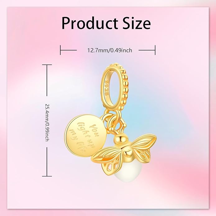 Birthday Fashion Love Heart Dangle Charm 925 Sterling Silver Charms fits Bracelets and Necklace Pendant Bead Charms Jewelry Present for Women Family Friends