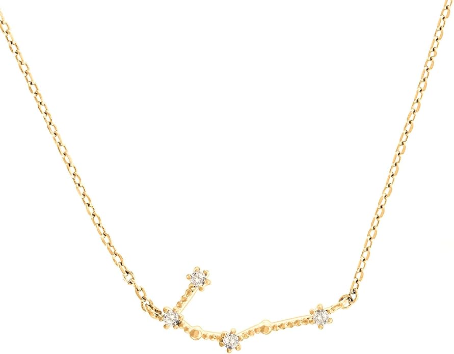 PAVOI 14K Gold Plated Astrology Constellation Horoscope Zodiac Necklace 16-18"