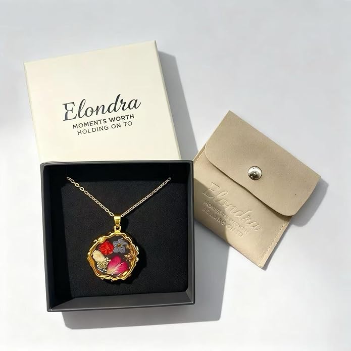Birth Flower Necklace,1-12 Birth Month Flower Handmade Pendant Necklaces for Women Personalized Custom Floral Jewelry,Boho jewelry,Birthday Gift for Women Girls Best Friend