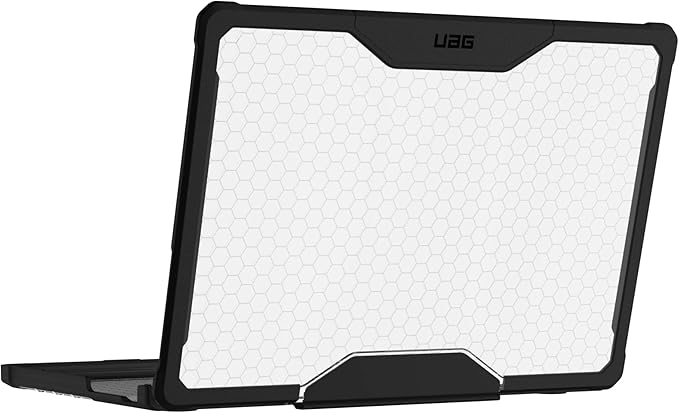 URBAN ARMOR GEAR UAG Designed for MacBook Pro 14 inch Case 2023-2024 M4 M3 Max/Pro (A2918 A2992 A2992 A3112 A3401 A3185) Rugged Touch ID Military Grade Plyo Laptop Cover, Translucent Clear Ice