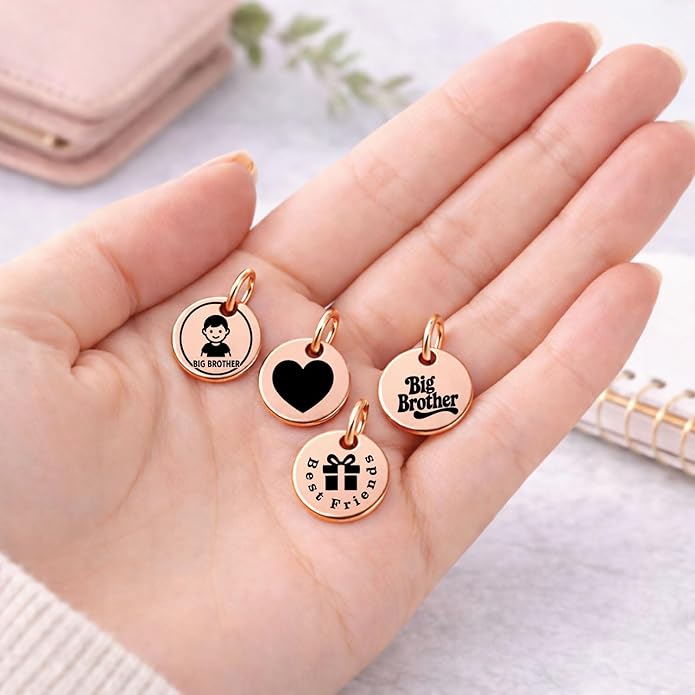 SM Design Pregnancy & New Baby Charm Set – Set of 4 Meaningful Stainless Steel Charms – Great for Crafting, Making Bracelets and Necklaces - Meaningful Keepsake Charms for Expecting & New Moms