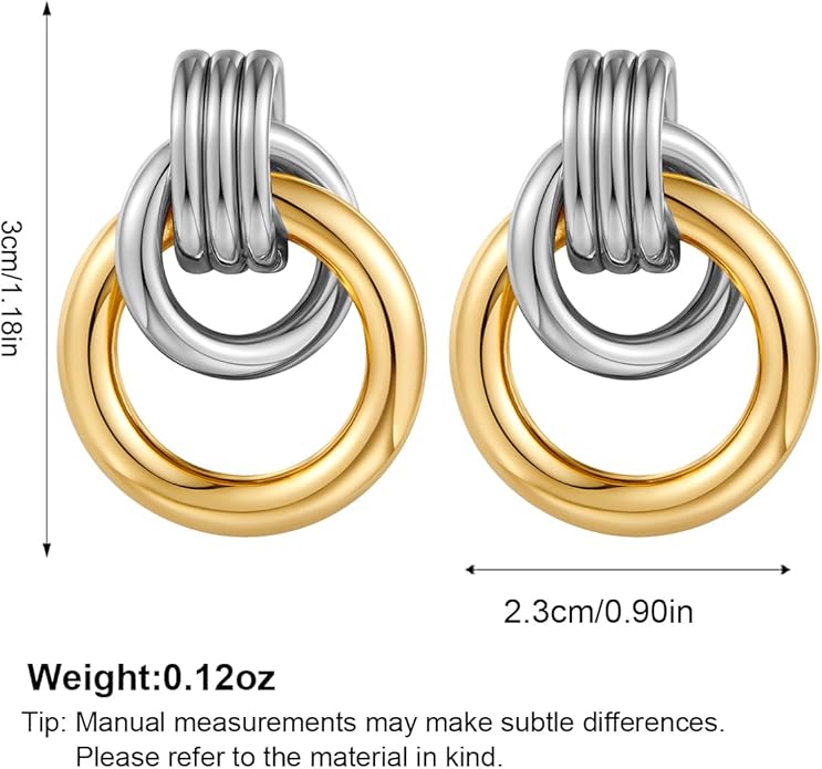 Gold Geometric Drop Dangle Earrings for Women Long Link Dangle Earrings Jewelry Gift
